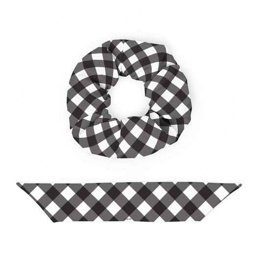 QUINTESSENTIAL CHECKED CUSTOM SCRUNCHIE
