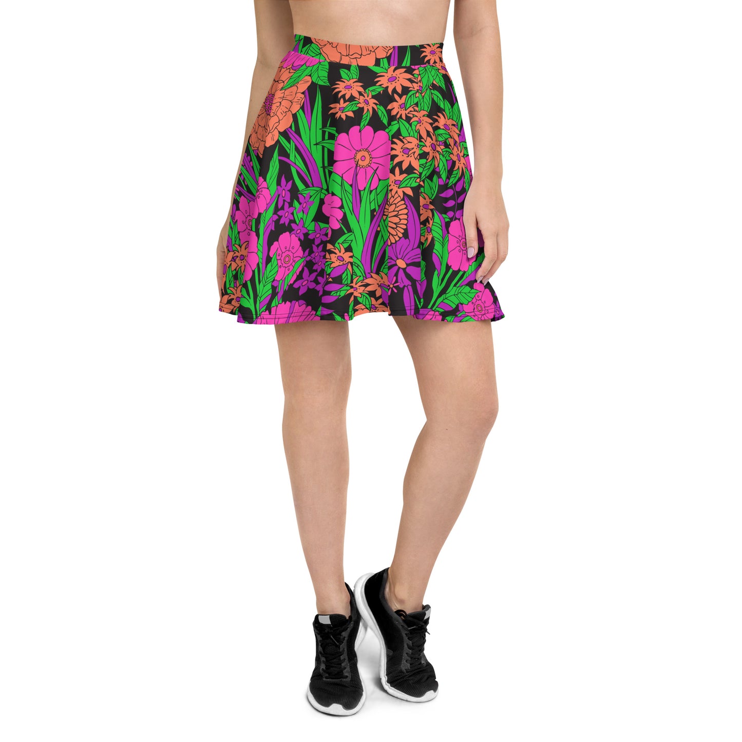 RRRETRO FLORRRAL CUSTOM SKATER SKIRT