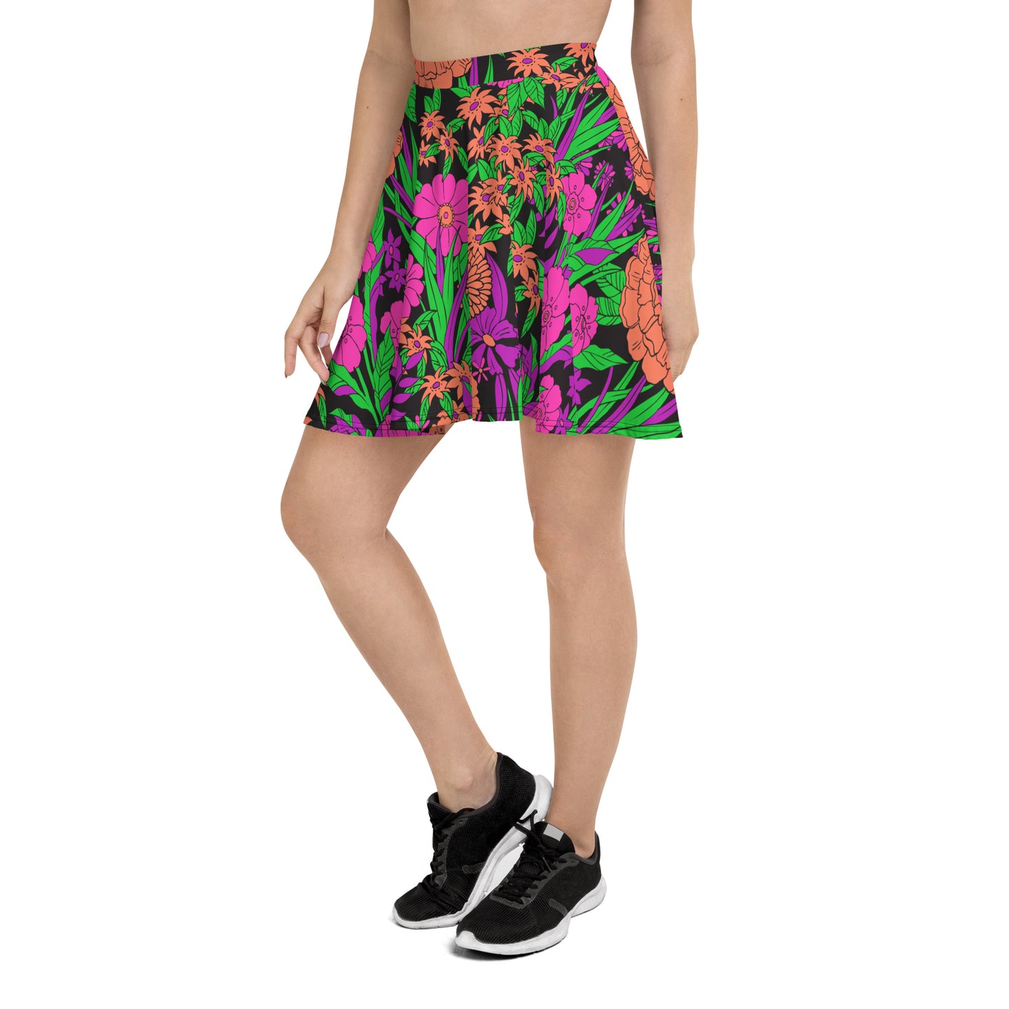 RRRETRO FLORRRAL CUSTOM SKATER SKIRT