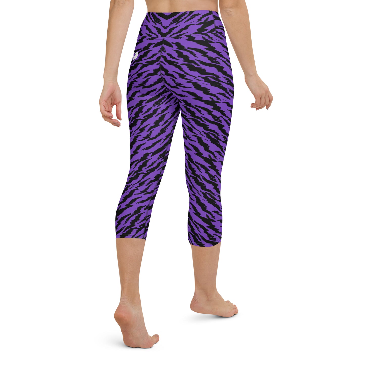 PURPLE TIGER-LIGHTNING CUSTOM CAPRI LEGGINGS