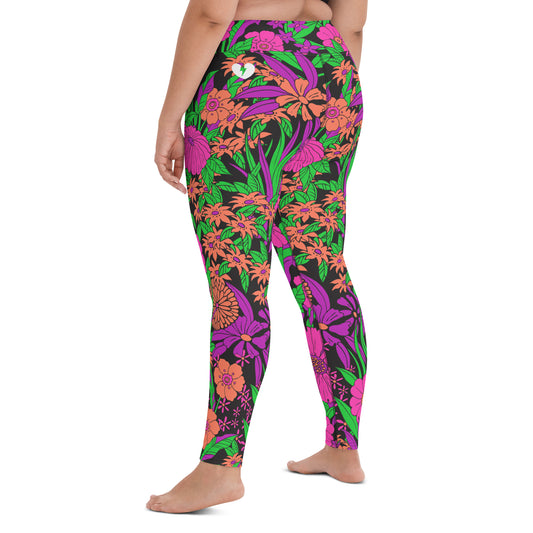 RRRETRO FLORRRAL CUSTOM LEGGINGS