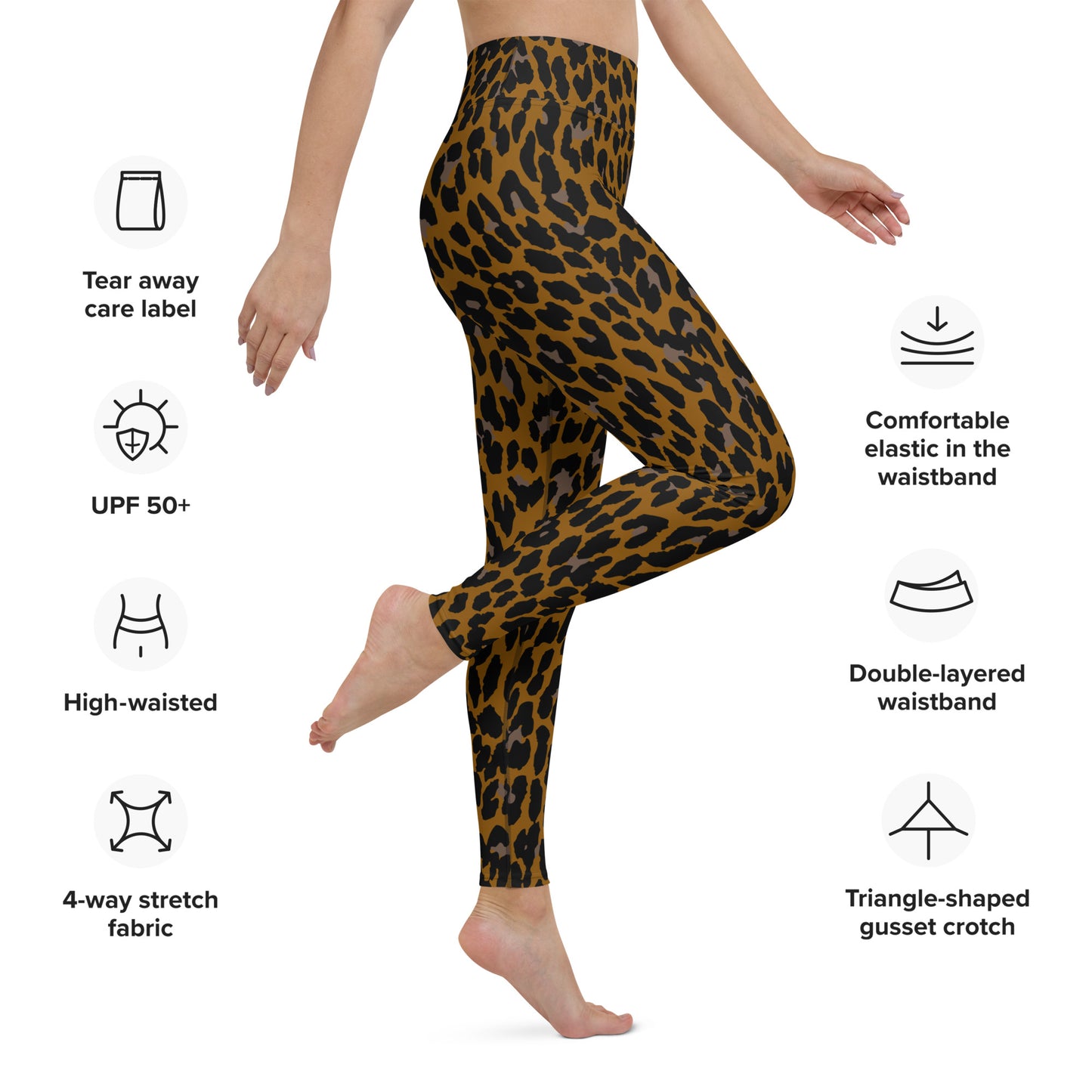 BRONZE ROCK LEOPARD CUSTOM LEGGINGS