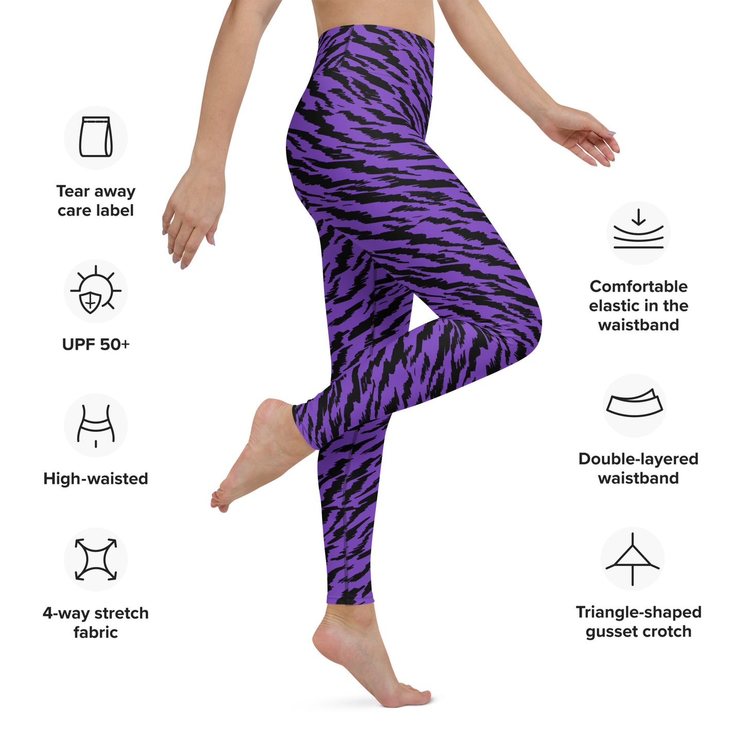 PURPLE TIGER LIGHTNING CUSTOM LEGGINGS