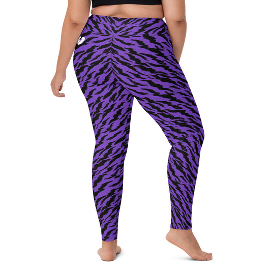 PURPLE TIGER LIGHTNING CUSTOM LEGGINGS
