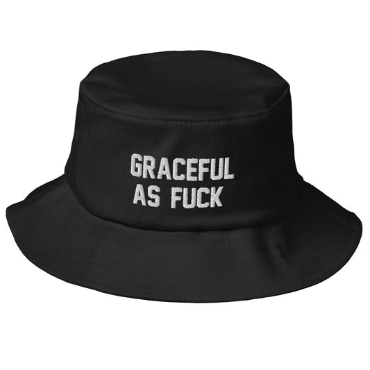 GRACEFUL AS FUCK VINTAGE STYLE CUSTOM BUCKET HAT