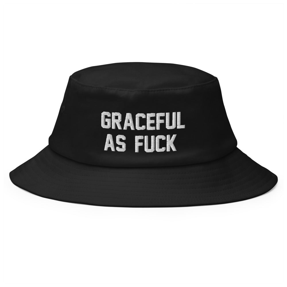 GRACEFUL AS FUCK VINTAGE STYLE CUSTOM BUCKET HAT