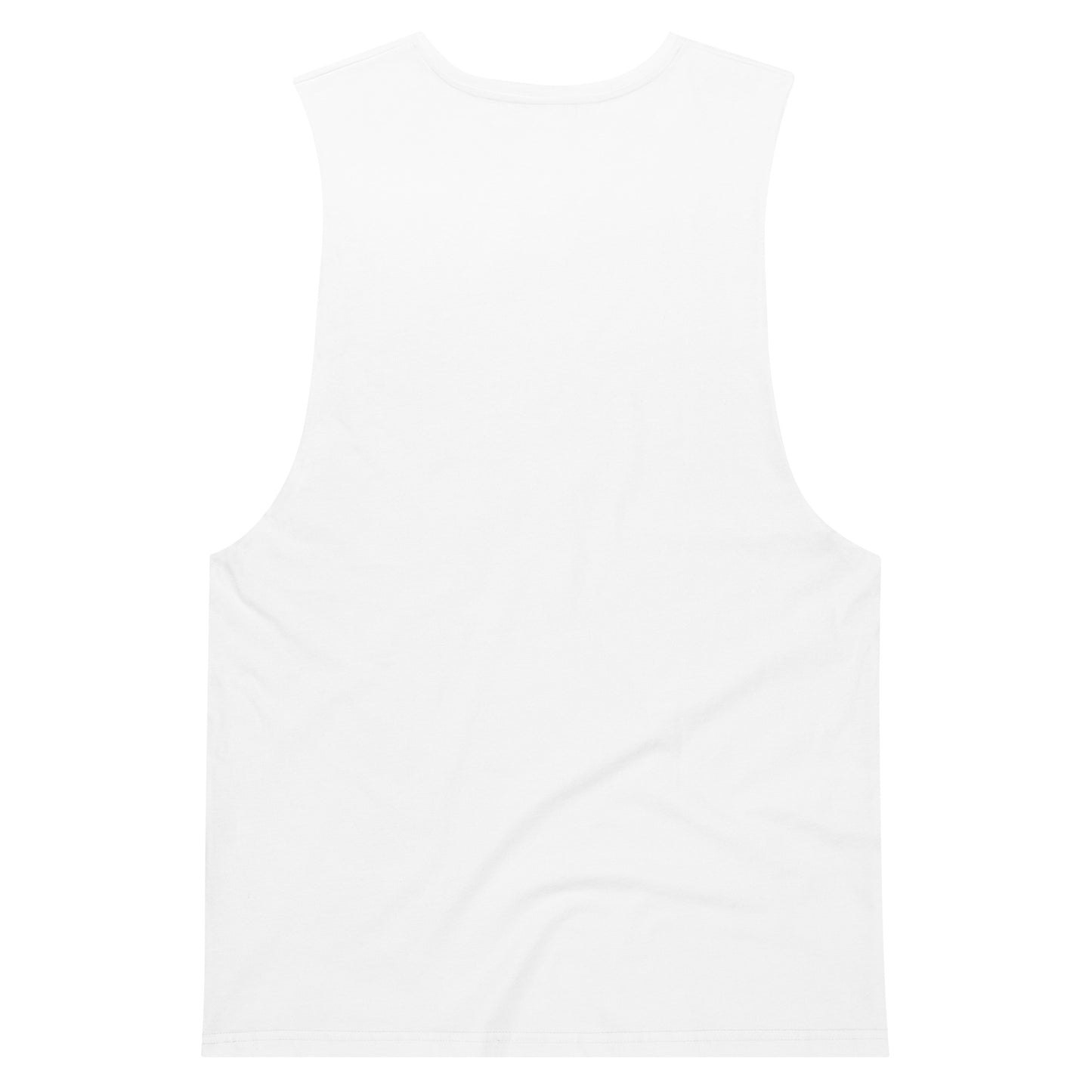 DISTRESSED HEART CUSTOM (LOW SLUNG) MUSCLE TANK - WHITE