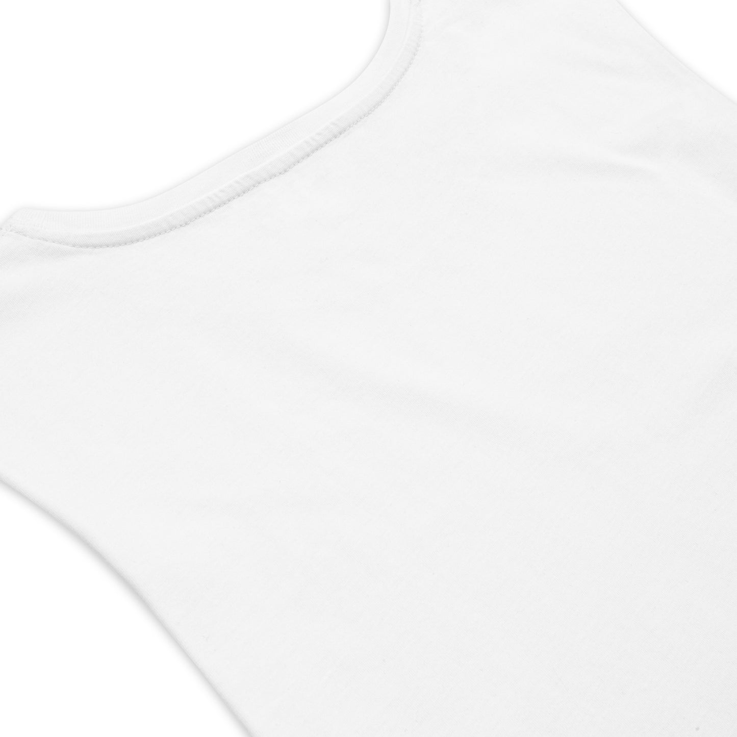 DISTRESSED HEART CUSTOM (LOW SLUNG) MUSCLE TANK - WHITE