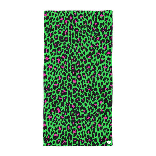 ENVY LEOPARD CUSTOM TOWEL - MONSTER GREEN