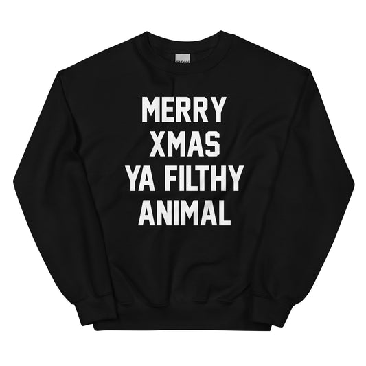 MERRY XMAS YA FILTHY ANIMAL CUSTOM SWEATER