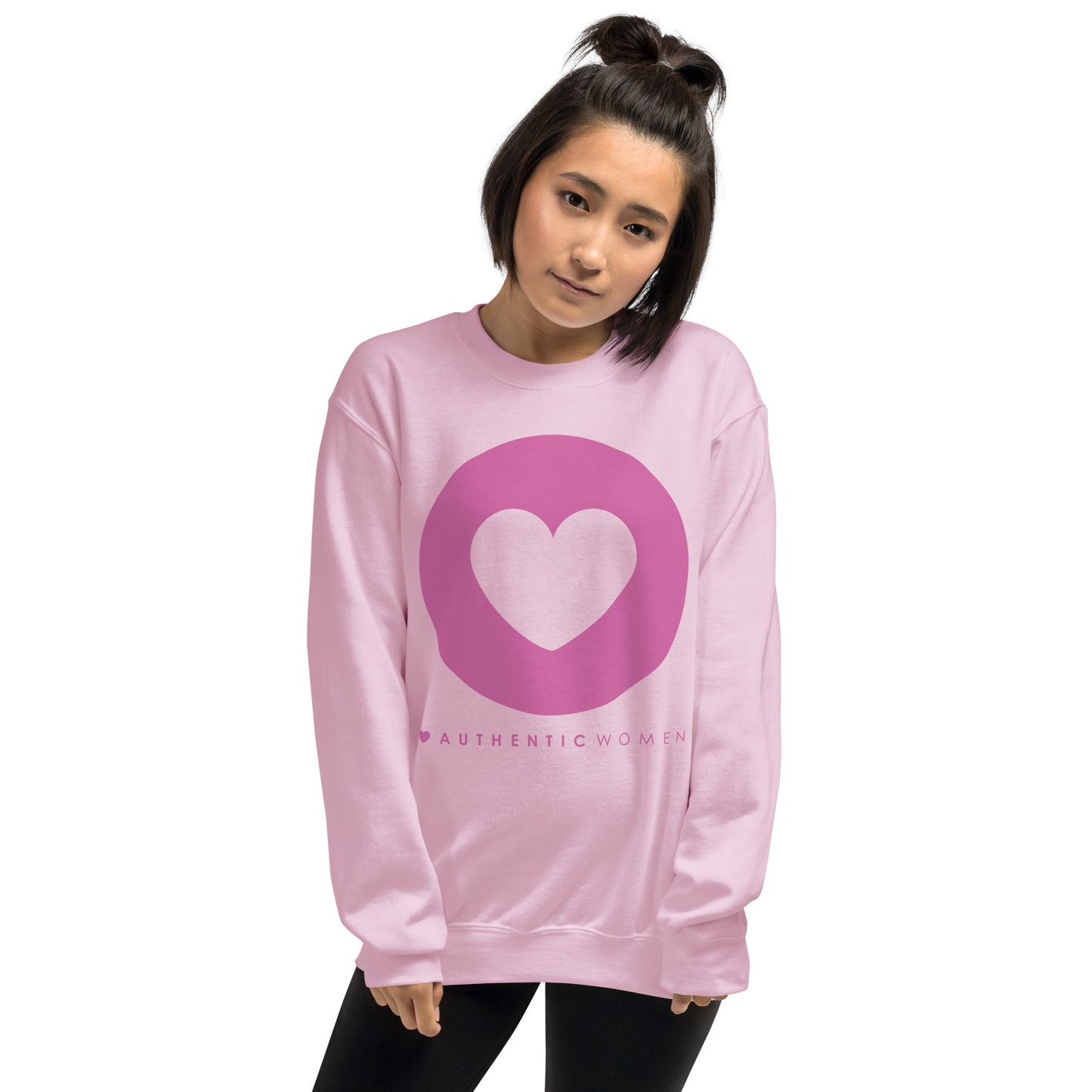 SISTER BIZ AUTHENTIC WOMEN SWEATER - PINK/PINK