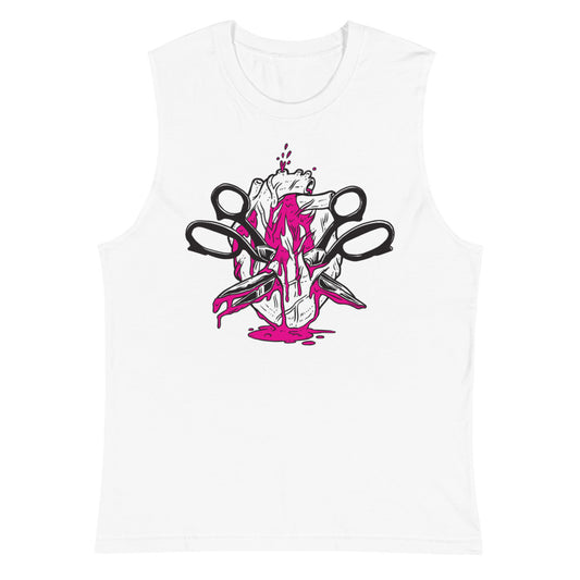 HEARTS A MESS V2 CUSTOM MUSCLE TANK