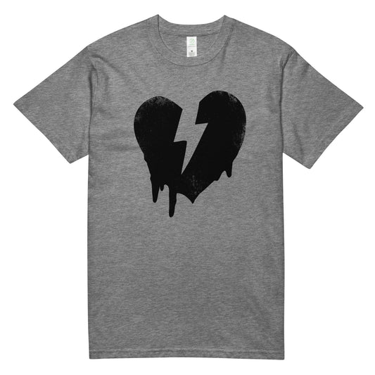 DISTRESSED HEART CUSTOM ORGANIC TEE ♡
