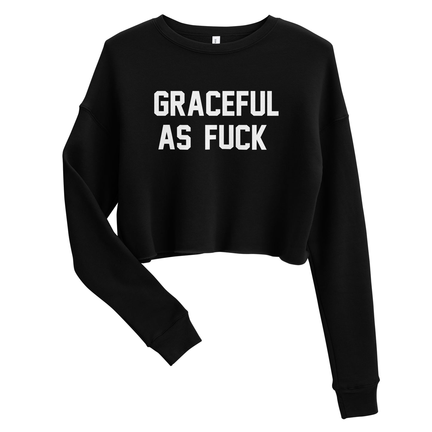 GRACEFUL AS FUCK CUSTOM CROP SWEATER